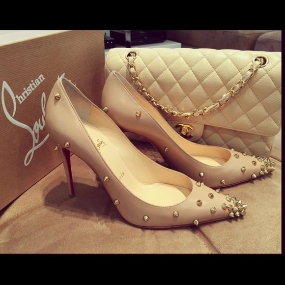 Christian Louboutin Shoes - Louboutin sokate nude spike heels